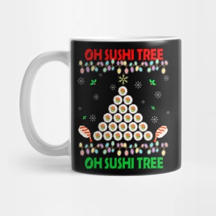 Oh Sushi Tree Funny Food Sushi Lover Christmas Gift Mug